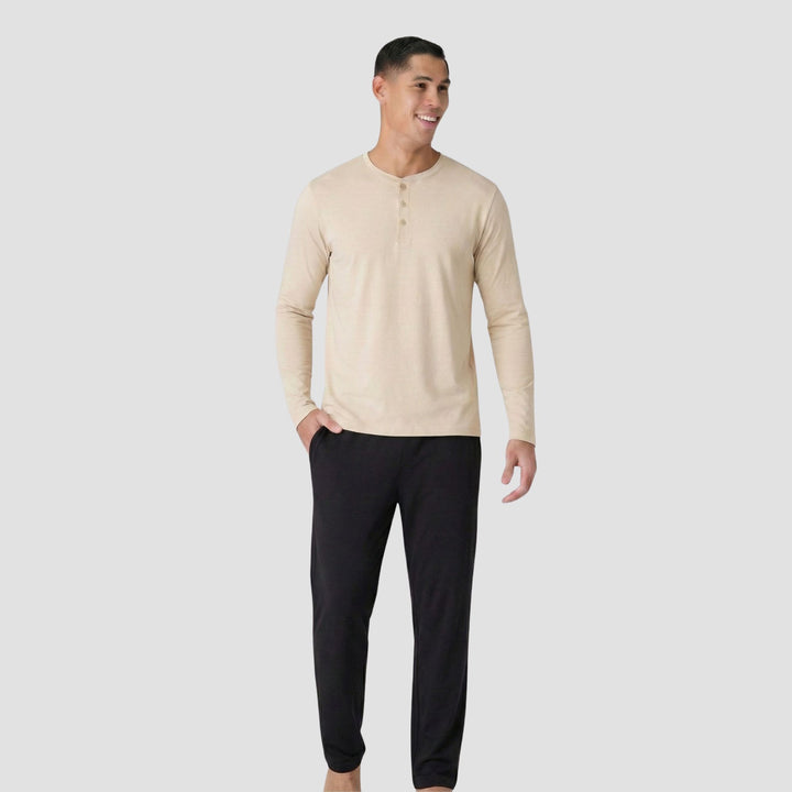 Pyjama Bundle – Beige Long Sleeve +  Pants
